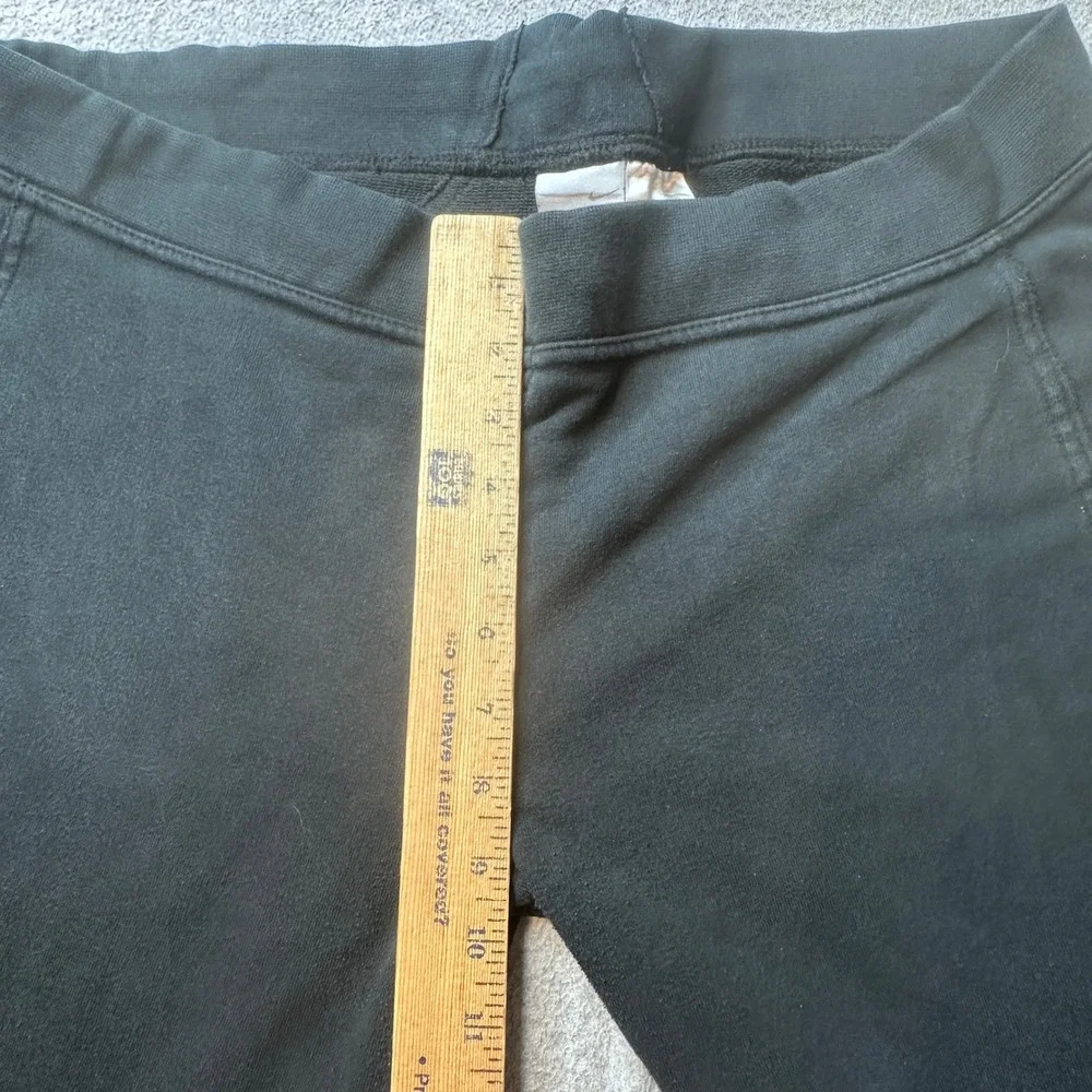 Nike Pants Womens XL Bootcut Black French Terry Raw Edge Detail Drawstring